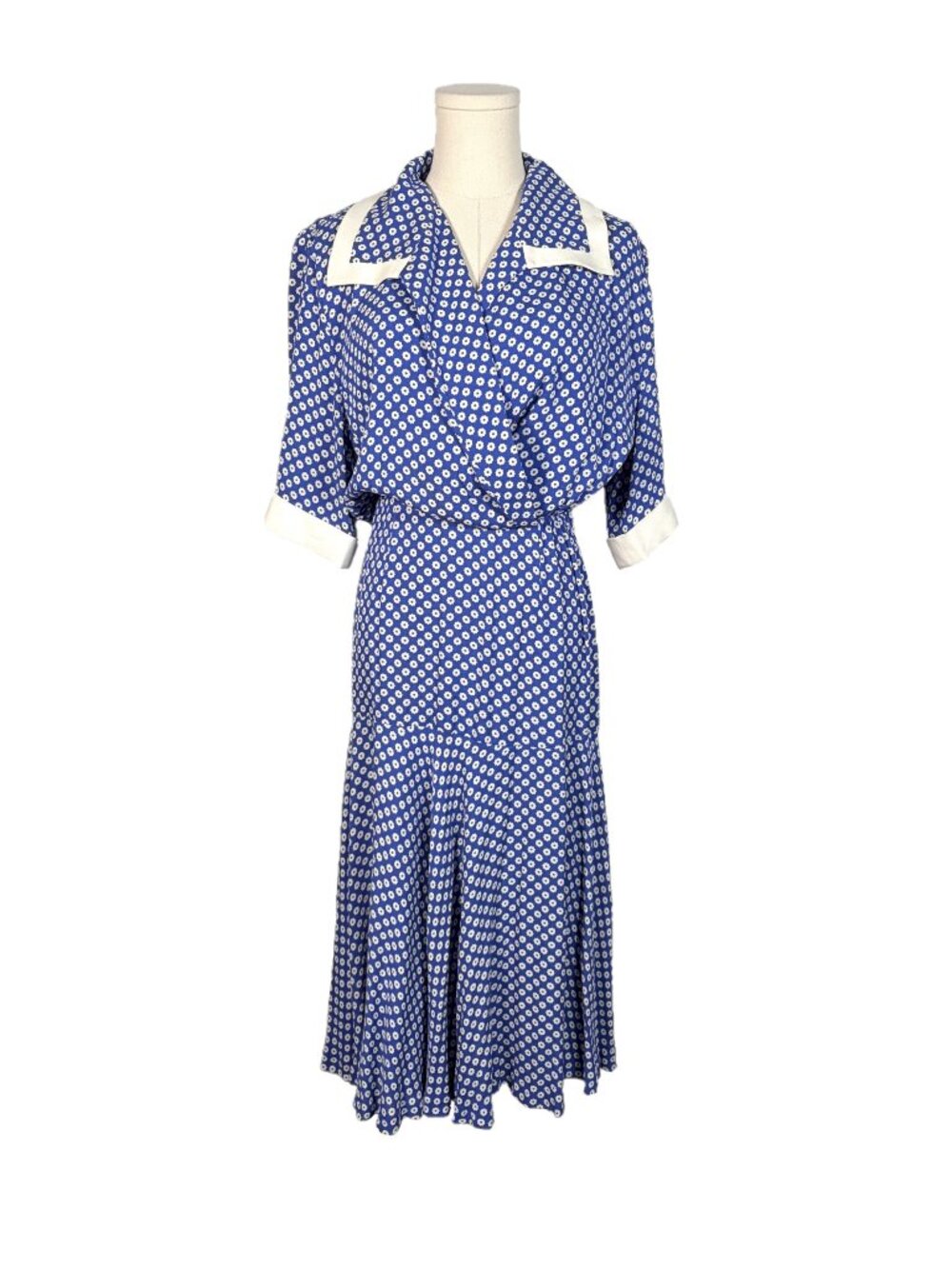 Vintage Guy Laroche Floral Midi Dress Size 6/8